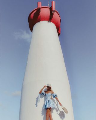 The famous lighthouse of Gustavia 🏝🌟 • • • • #wildside #clothes #saintbarth #sbh #island #luxurybrand #ootd #dress #chic #hat #bag #lighthouse #beauty #tan #relax #sun #beach #enjoy #FWI Model : @loulangy 🍀