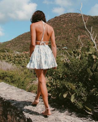 Have a good week ☀️🌾 • • • • #wildside #stbarth #stbarthlife #stbartstyle #ootd #dress #bleu #summeroutfit #wild #nature #sun #lifeisgood #shoponline Model : @mahinasb 🌼
